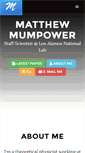 Mobile Screenshot of matthewmumpower.com